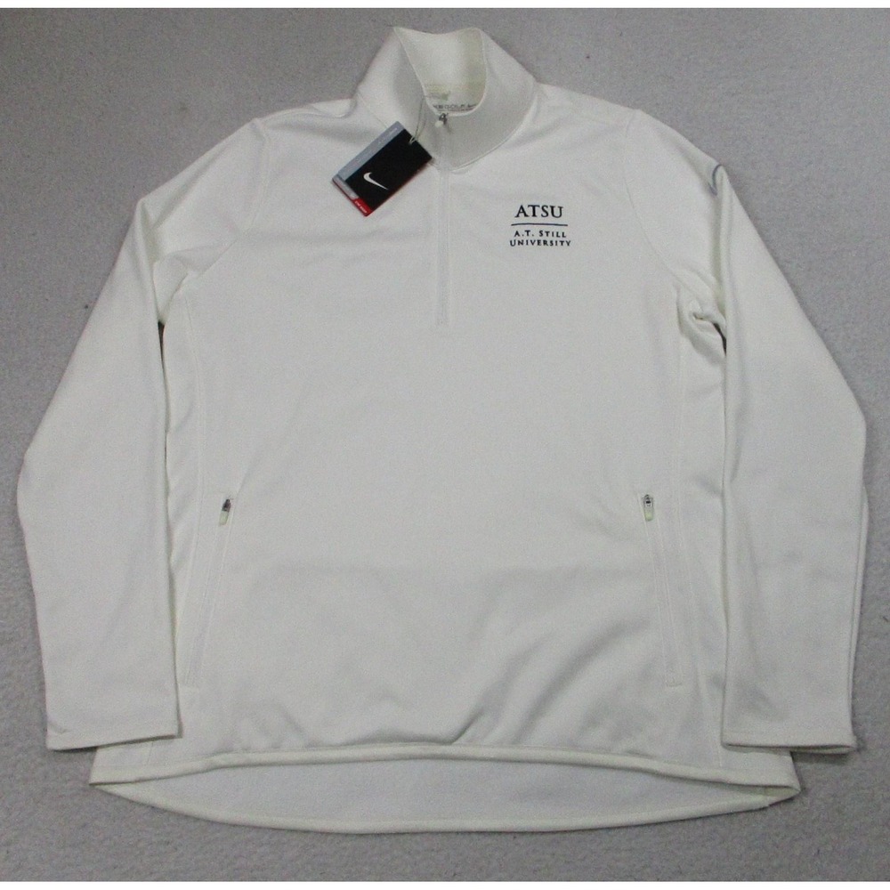 NWT Nike A.T. Still University Jacket Womens XL White Golf Therma Fit‎ 1/2 Zip